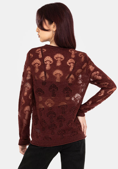 Harriet Lurex Mushroom Detail Knit Jumper