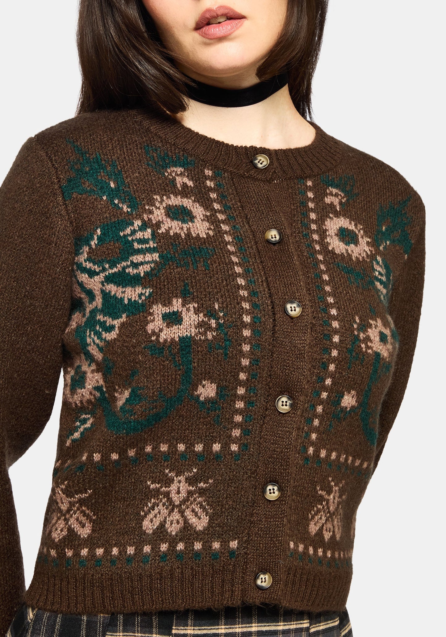 Aura Dragon Jacquard Knit Cardigan