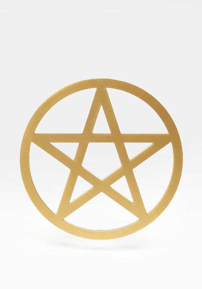 PENTAGRAM BRASS COASTER