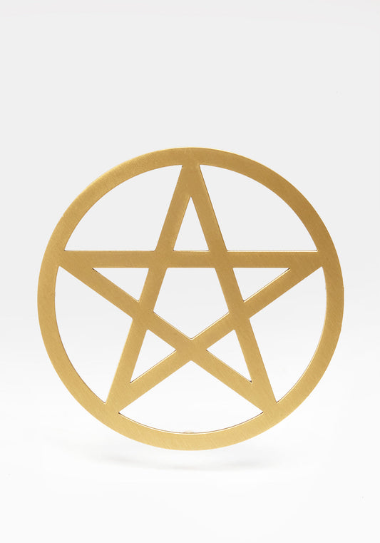 PENTAGRAM BRASS COASTER