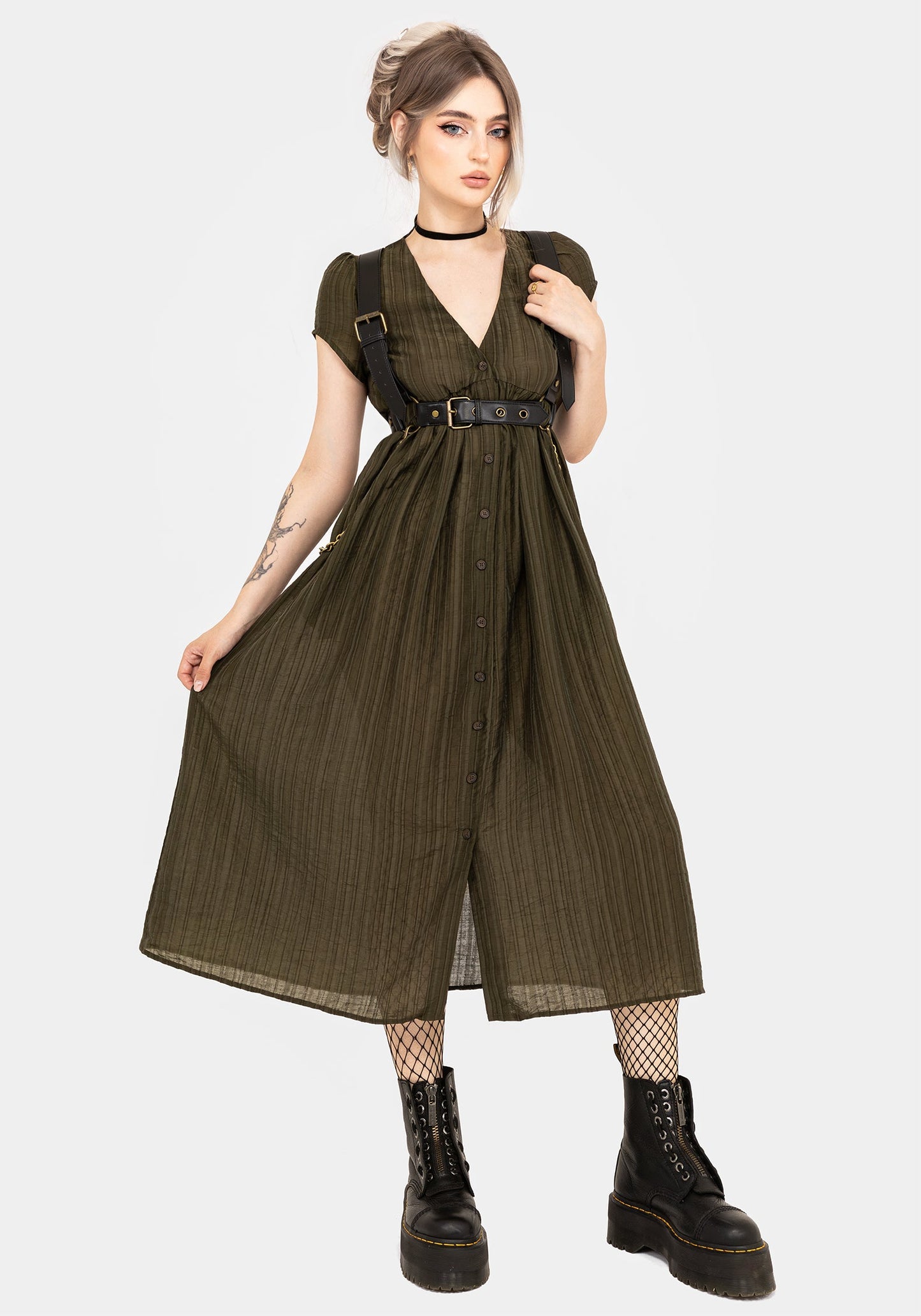 Infinity Button Up Midaxi Dress