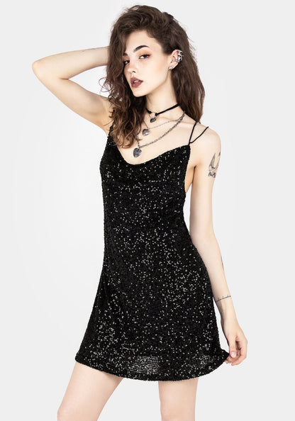 Kikamora Cowl Neck Mini Dress