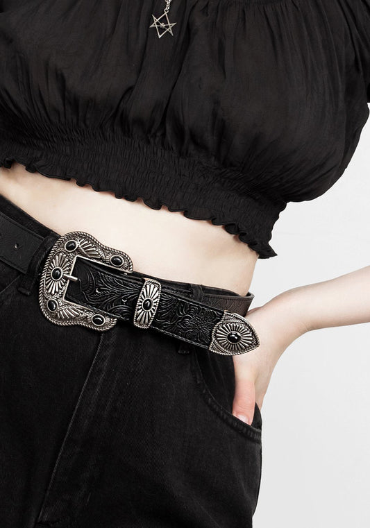 SKELLIGE EMBOSSED BELT