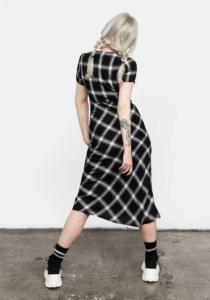 SINGLES BIAS CUT MIDI DRESS