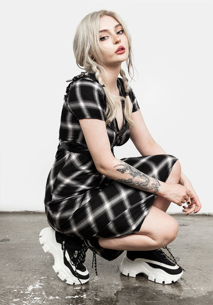 SINGLES BIAS CUT MIDI DRESS