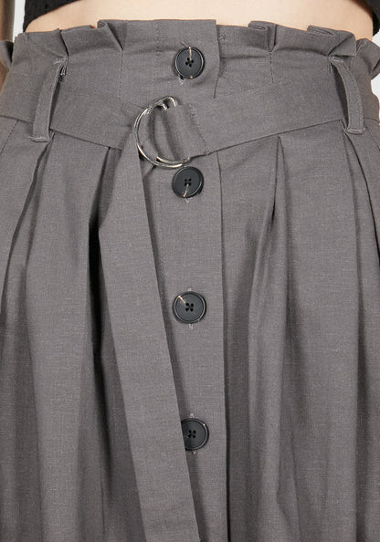 Rite Linen Skirt - Grey