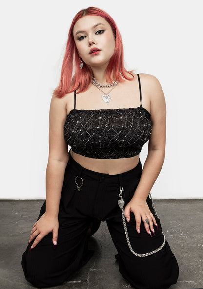 Spectral Ruched Crop Top