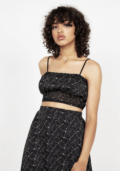 Spectral Ruched Crop Top