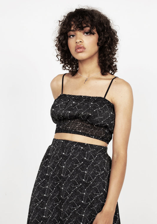 Spectral Ruched Crop Top