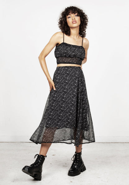 Spectral Ruched Crop Top