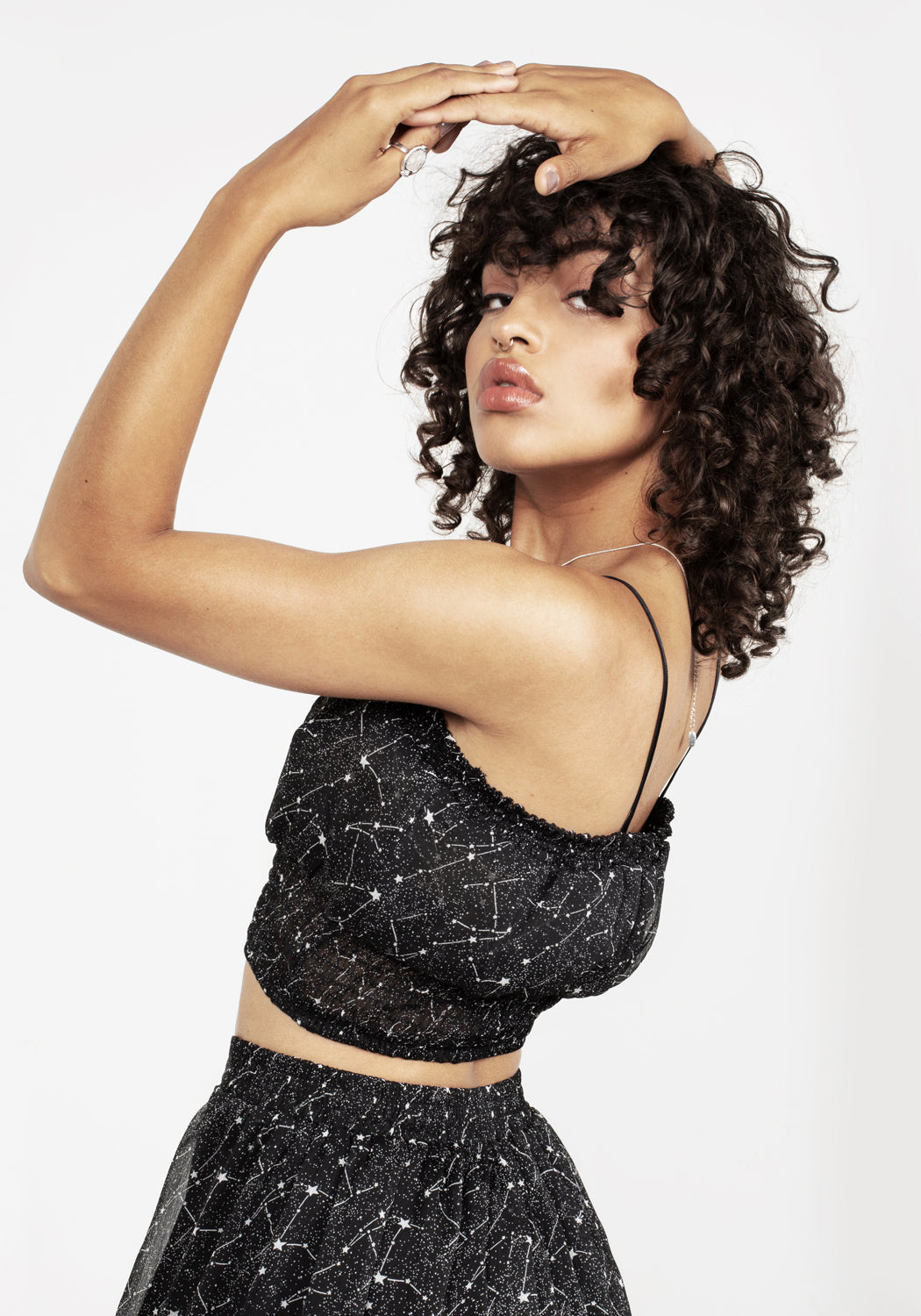 Spectral Ruched Crop Top