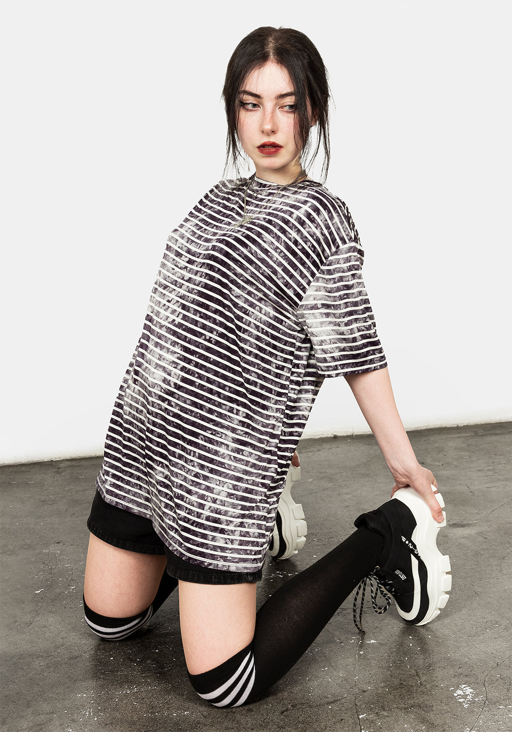 HAZE STRIPE OVERSIZED TEE