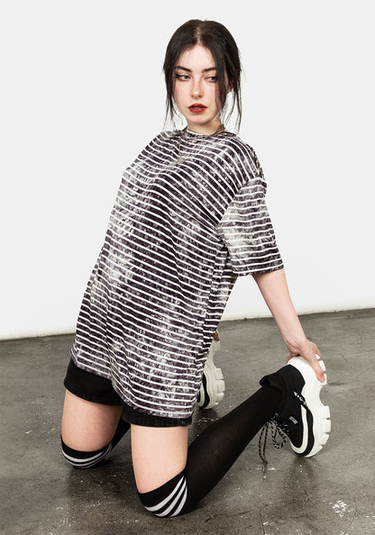 HAZE STRIPE OVERSIZED TEE