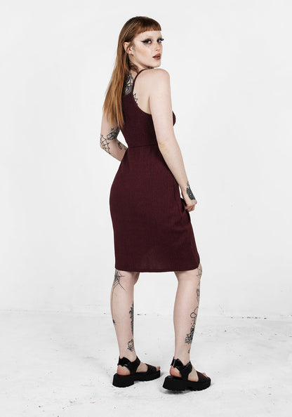 MUNDI SHIRRED MIDI DRESS