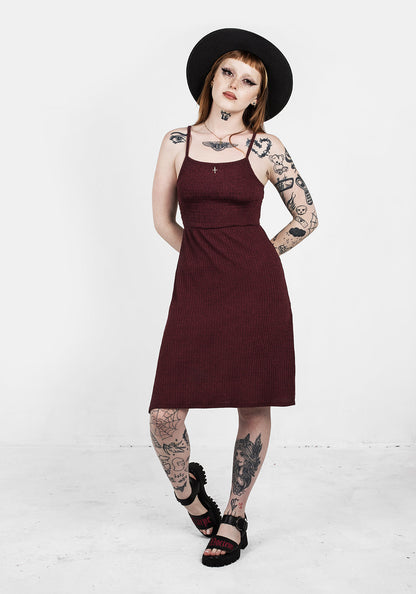 MUNDI SHIRRED MIDI DRESS