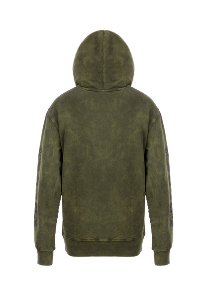 Sabbat and Sun Green Acid Wash Pullover Hoody