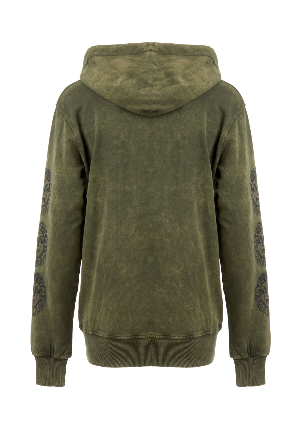Sabbat and Sun Green Acid Wash Pullover Hoody