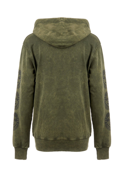 Sabbat and Sun Green Acid Wash Pullover Hoody