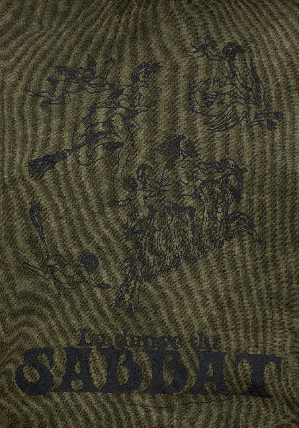 Sabbat and Sun Green Acid Wash Pullover Hoody