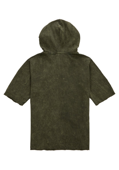 Goblins Green Acid Wash Short Sleeved Hoody