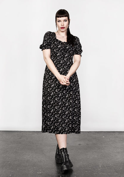 MAKEBELIEVE LACE UP MIDI DRESS