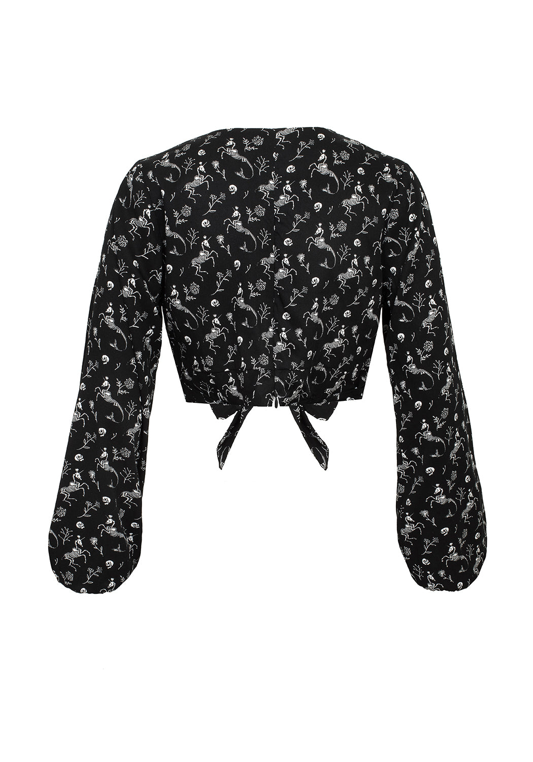 MAKEBELIEVE TIE FRONT CROP TOP