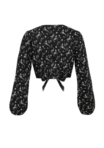 MAKEBELIEVE TIE FRONT CROP TOP