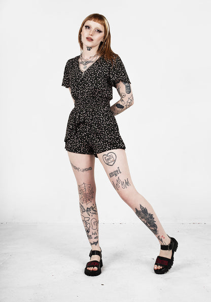 VALLEY FRILL PEPLUM PLAYSUIT