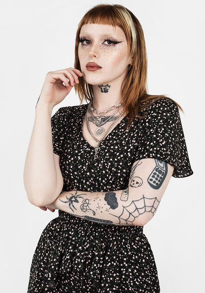 VALLEY FRILL PEPLUM PLAYSUIT