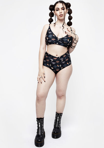 Luna Moth Twist Bikini Top