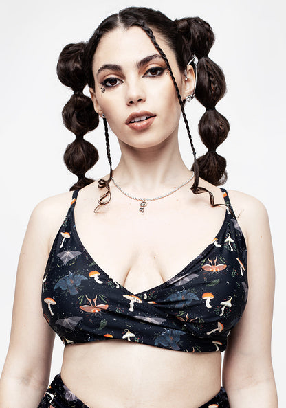 Luna Moth Twist Bikini Top