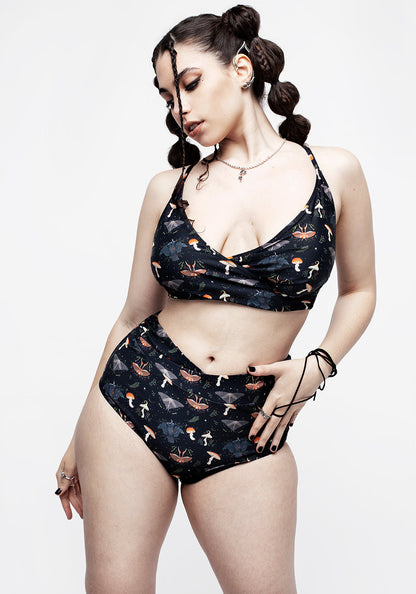 Luna Moth Twist Bikini Top