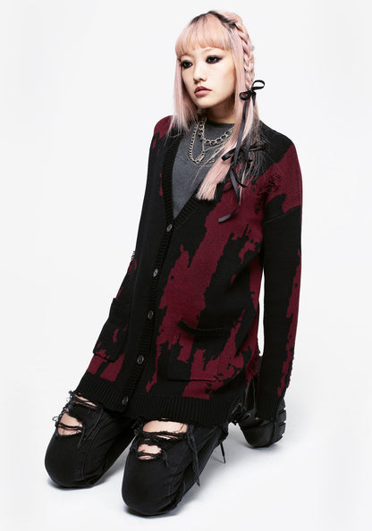 Snag Distressed Oversized Cardigan