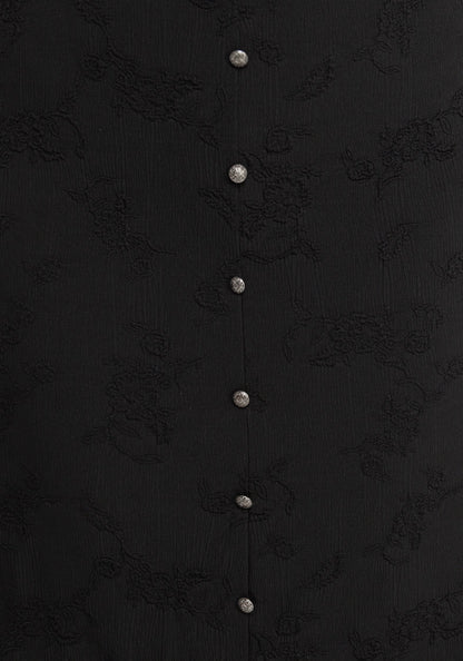 Medea Button Front Collared Midi Dress