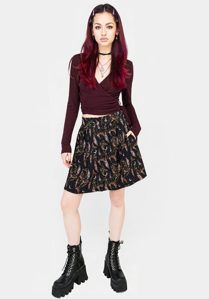 Atropos Button Front Mini Skirt