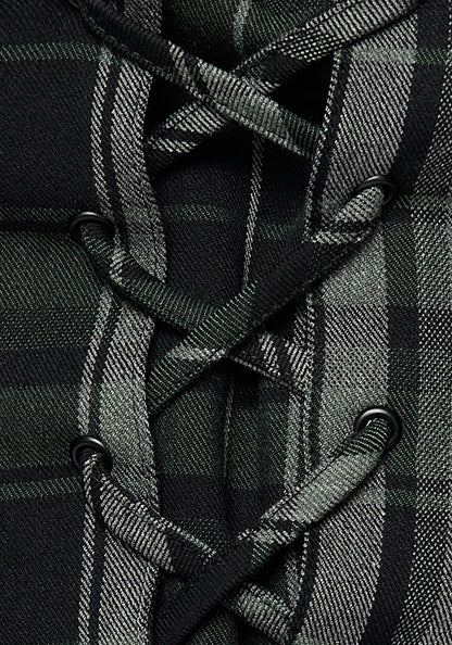 Checkmate Lace Up Corset Top