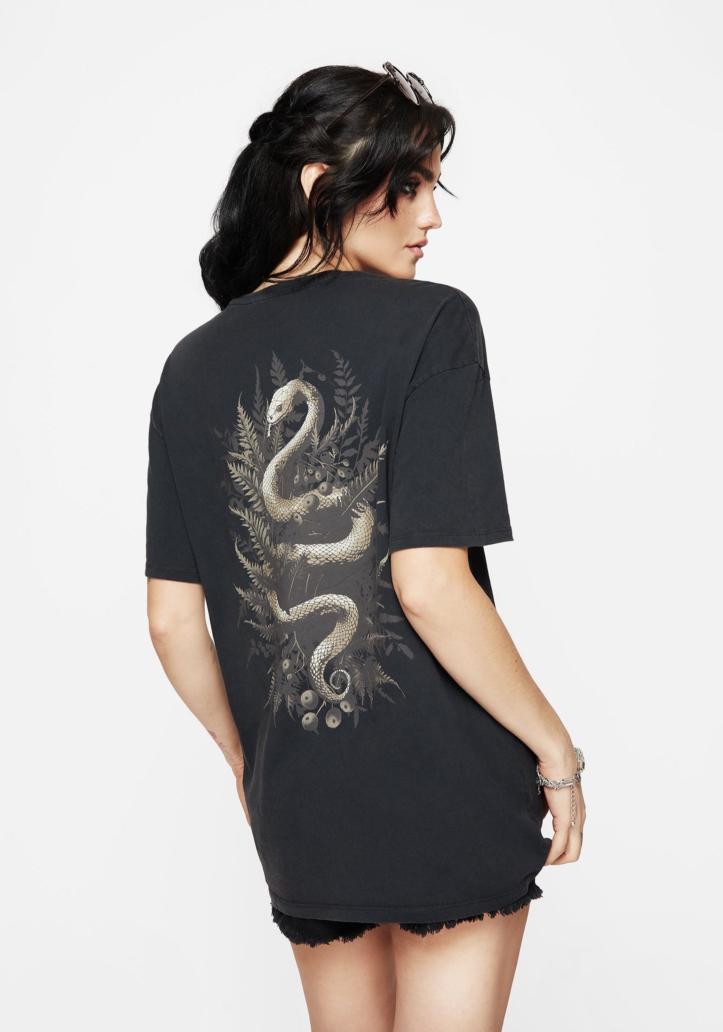 Gravity Cotton Snake Printed T-Shirt