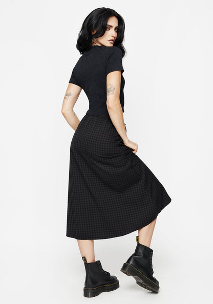 Ziggy Check Midi Skirt