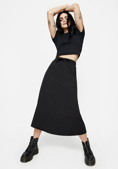 Ziggy Check Midi Skirt