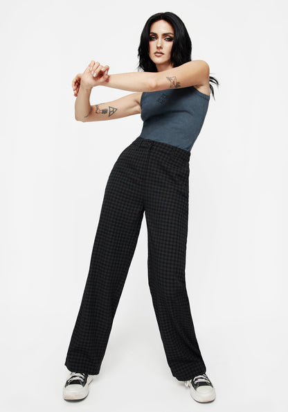 Ziggy Check Straight Leg Trousers