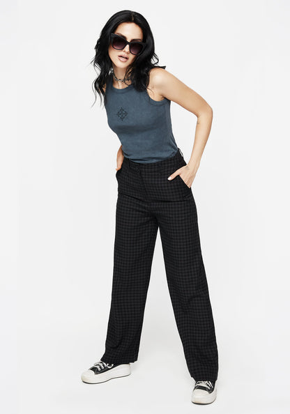 Ziggy Check Straight Leg Trousers