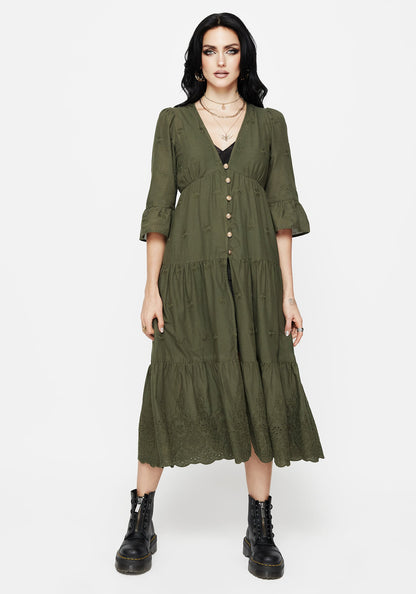 Gossamer Tiered Overdress - Green