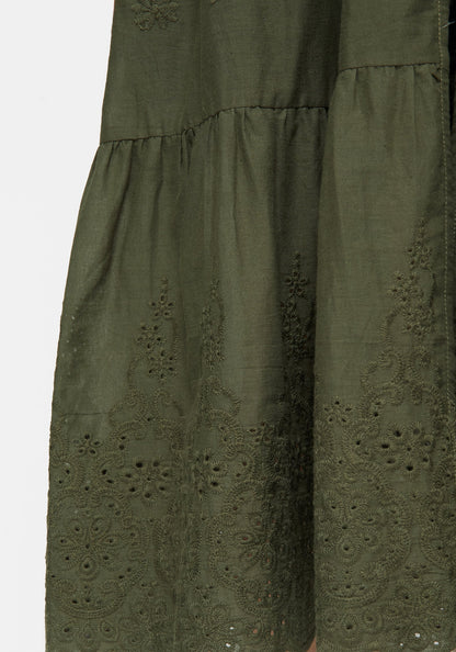 Gossamer Tiered Overdress - Green