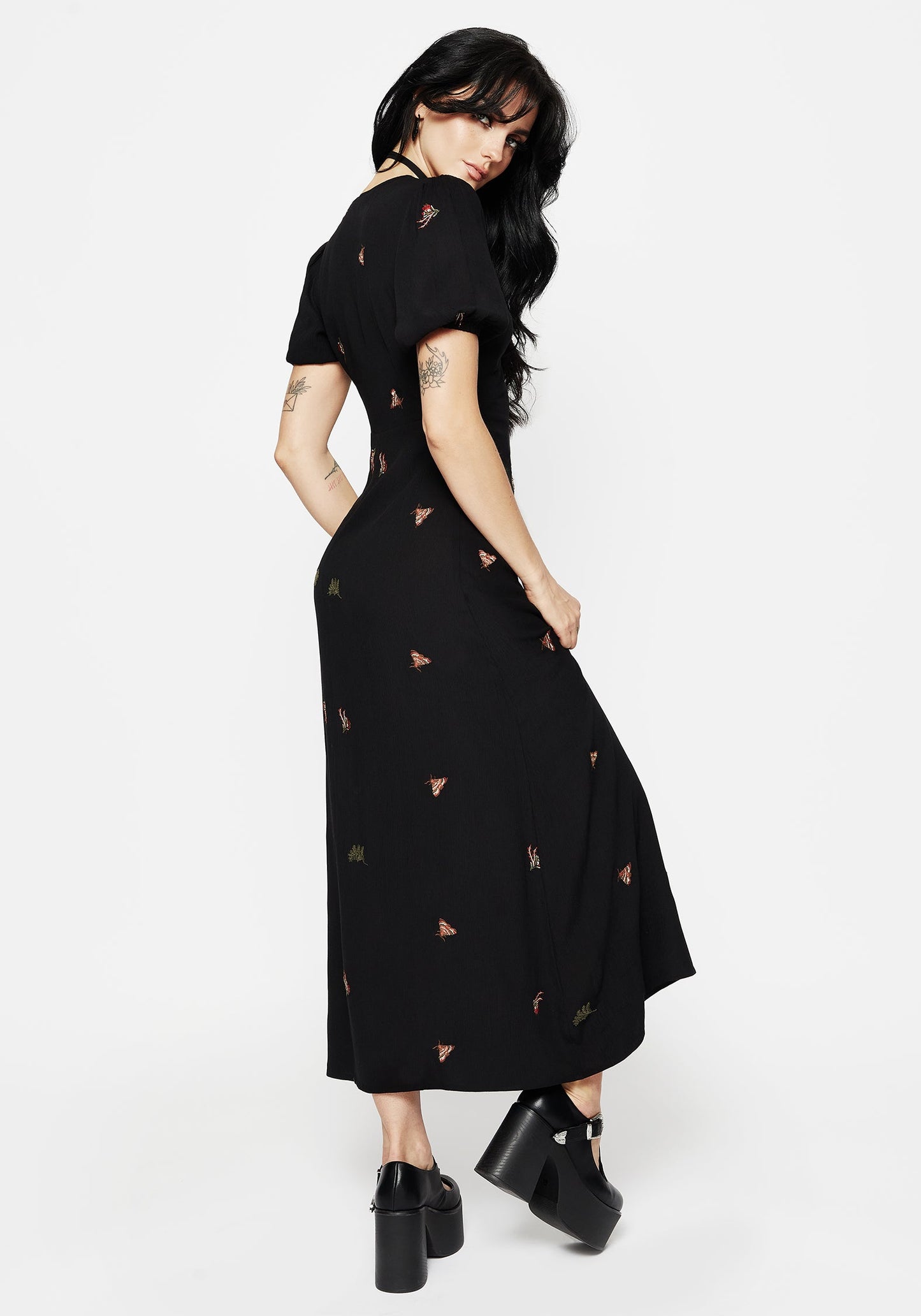Copia Moth Embroidered Maxi Dress