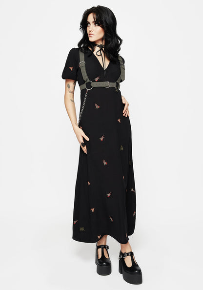 Copia Moth Embroidered Maxi Dress