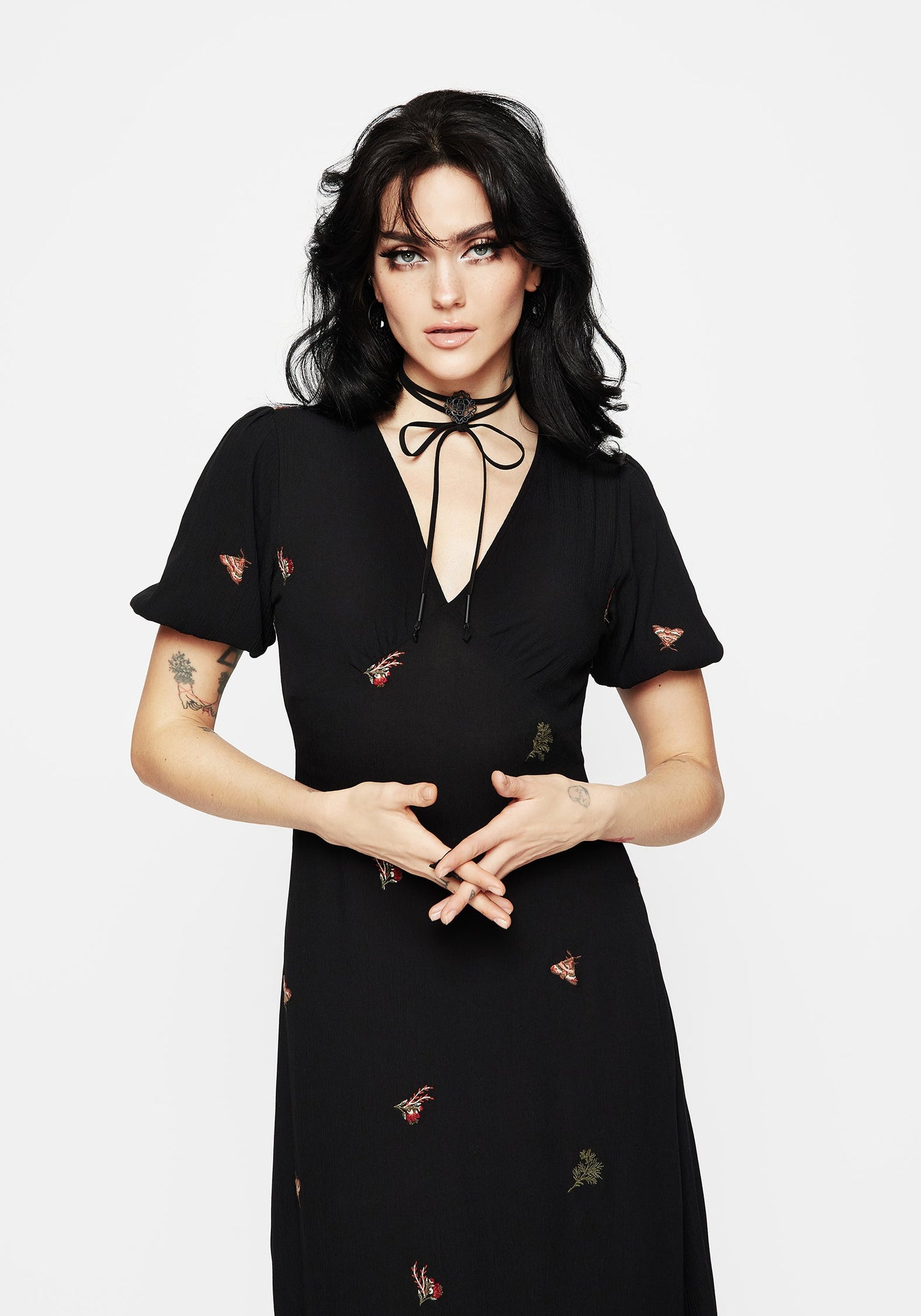 Copia Moth Embroidered Maxi Dress