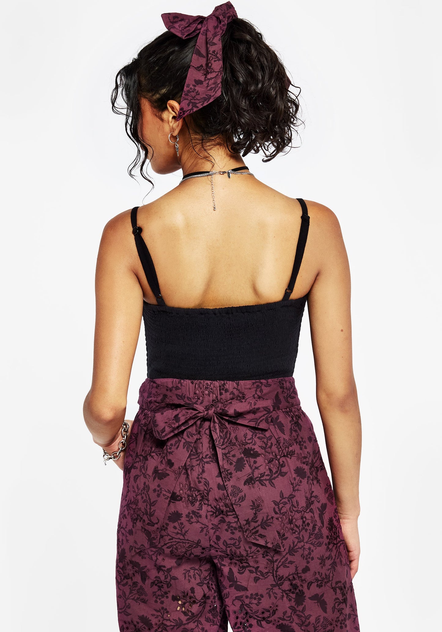 Morgana Cotton Broderie Bow Scrunchie