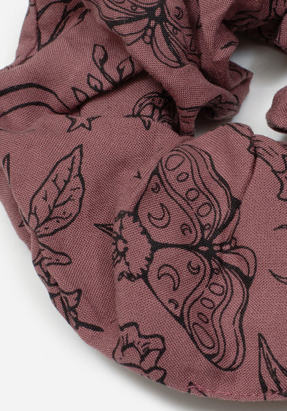 Roxana Moth Foxglove Hair Scrunchie