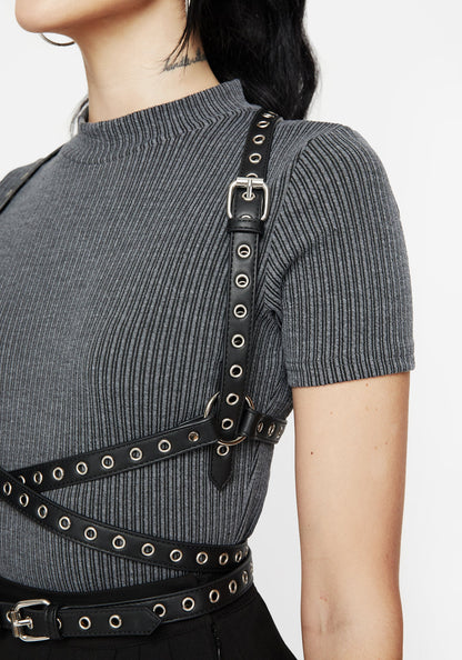 Rivet Eyelet Buckle Wrap Harness