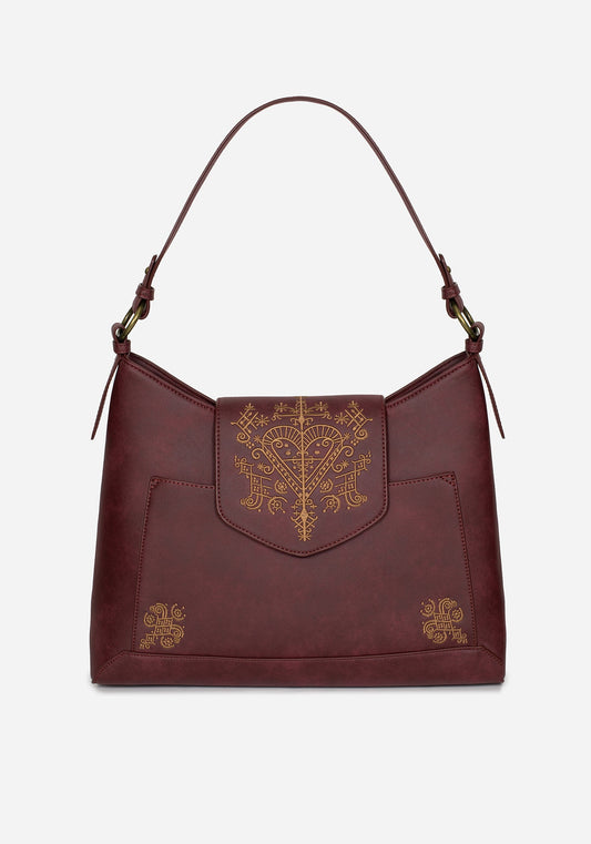 Neriene Embroidered Slouchy Shoulder Bag
